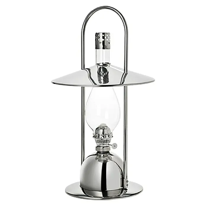 Öl-Lampe Jupiter - Silber, Höhe: 48 cm - Vorderansicht