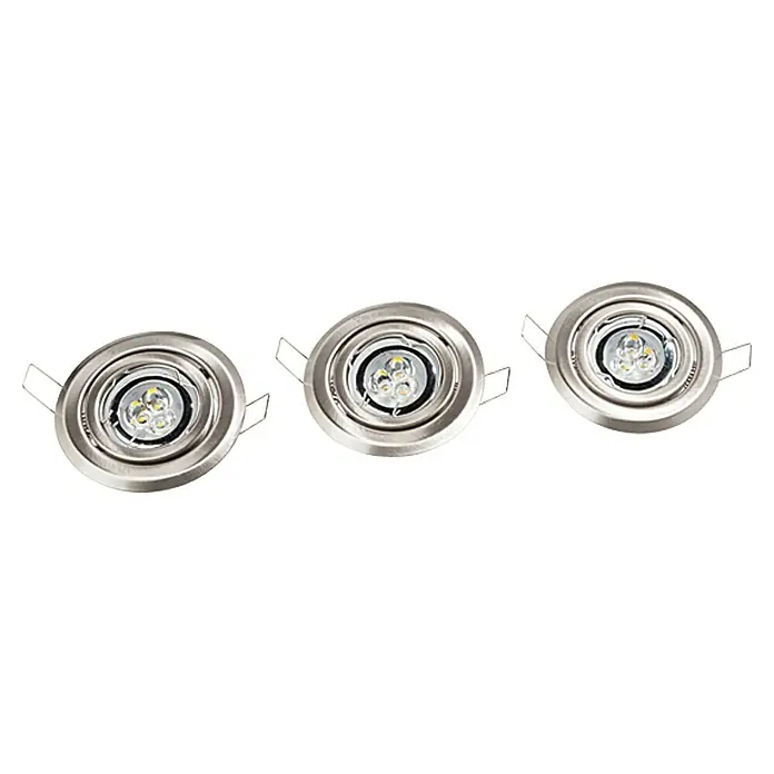 Tween Light Set de focos LED empotrables - 3 W, Níquel, 3 ud.