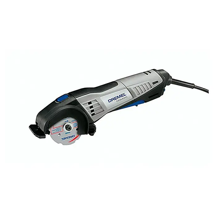 Dremel Kompaktsäge DSM20 3/4 - 710 W, Max. Leerlaufdrehzahl: 17.000 U/min, Schnitttiefe: 20 mm - Linke Seitenansicht