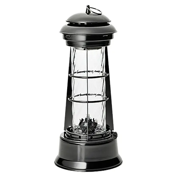 Öl-Lampe Uranus - Schwarz, Höhe: 30 cm - Vorderansicht