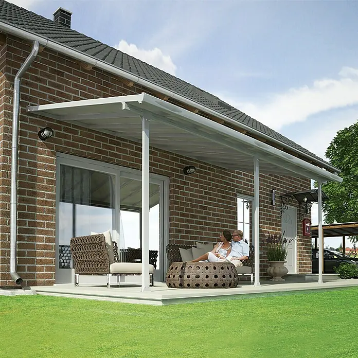 Solid Elements Terrassenüberdachung Martina - Tiefe: 3 m, B x H: 5,46 x 2,1 m, Verkehrsweiß