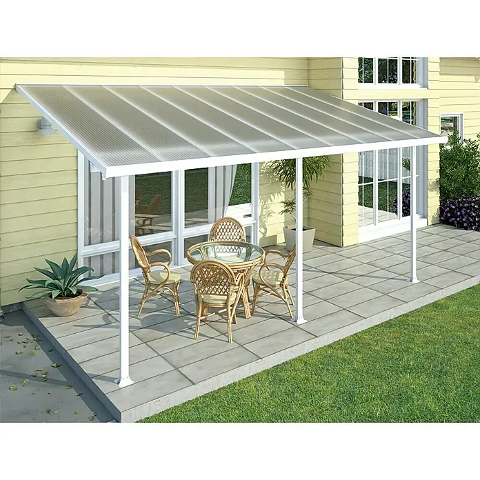 Solid Elements Terrassenüberdachung Martina - Tiefe: 3 m, B x H: 5,46 x 2,1 m, Verkehrsweiß - Stimmungsaufnahme