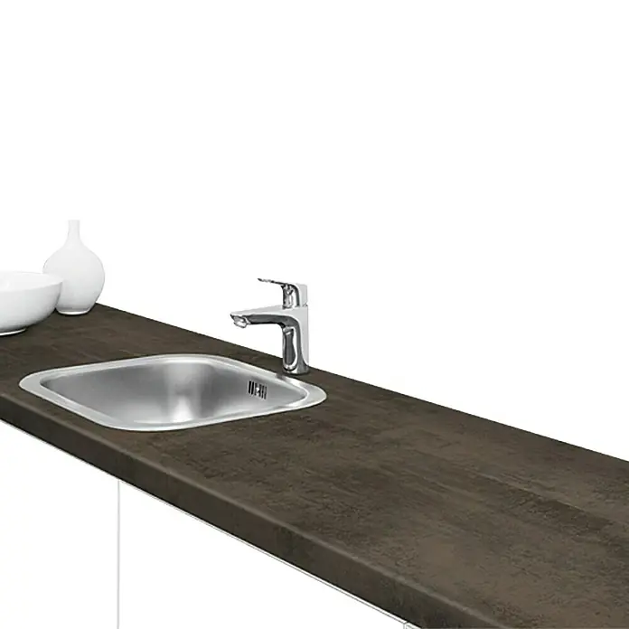 Resopal Basic Encimera de cocina al corte - Eternal Iron, Longitud máxima de la encimera: 365 cm, Espesor: 3,8 cm, Ancho: 60 cm - Foto ambiente