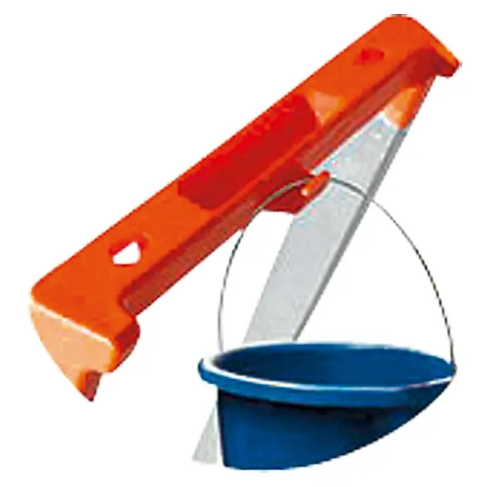 Krause Monto Stufenstehleiter Solidy - Arbeitshöhe: 3,05 m, 5 Stufen, Aluminium, Eimerhaken
