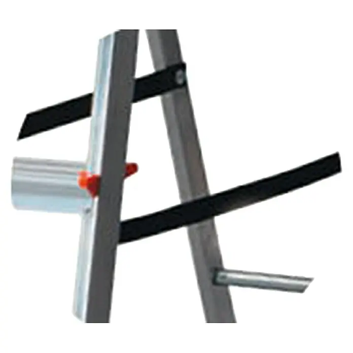 Krause Monto Stufenstehleiter Solidy - Arbeitshöhe: 3,05 m, 5 Stufen, Aluminium, Eimerhaken