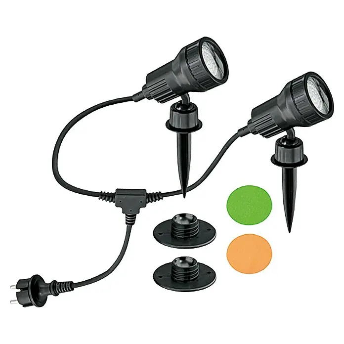Starlux Vrtni LED reflektor - S 2 žarulje, 6 W, 2 x štap za zabijanje u zemlju, IP44, LED