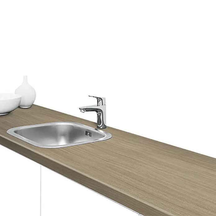 Resopal Premium Encimera de cocina al corte - Soft Elm, Longitud máxima de la encimera: 365 cm, Espesor: 3,8 cm, Ancho: 60 cm - Foto ambiente