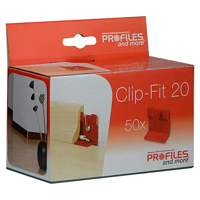 Profiles and more Stezaljke za lajsne Clip-Fit CH20 - 50 kom - Pogled sprijeda