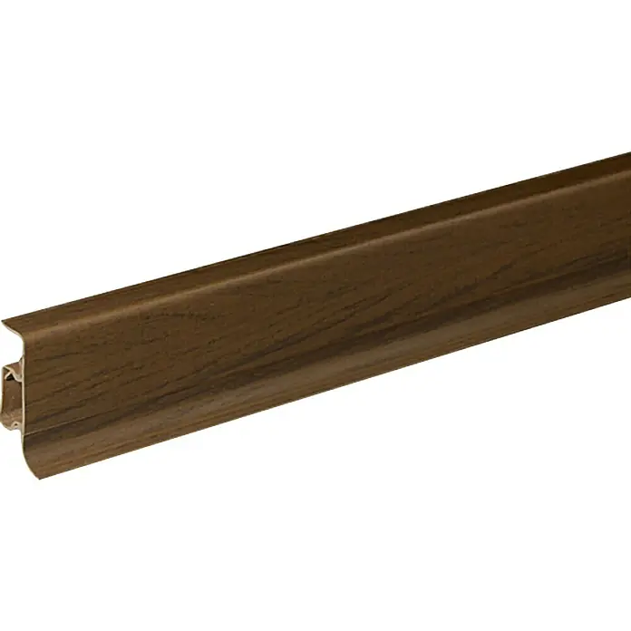 Plastična podna lajsna KU50 - Orah, 2,5 m x 22 mm x 50 mm - Pogled s lijeve strane