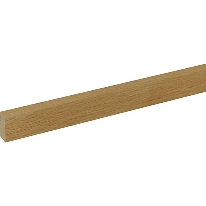 Masivna letvica - 2,4 m x 9,4 mm x 33 mm, Hrast, Lakirano - Pogled s lijeve strane