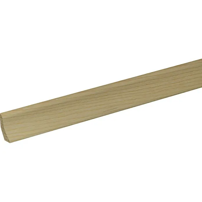 Masivna letvica - 2,4 m x 16 mm x 30 mm, Jasen, Lakirano - Pogled s lijeve strane