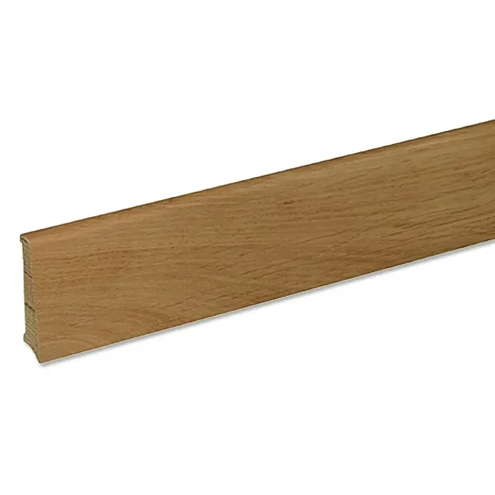 Masivna letvica - 2,4 m x 12 mm x 60 mm, Hrast, Lakirano - Pogled s lijeve strane