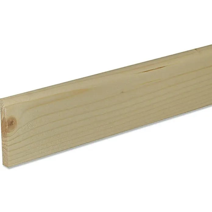 Podna kutna lajsna SF260 - 2,4 m x 1 cm x 7 cm, Smreka / bor - Pogled s lijeve strane