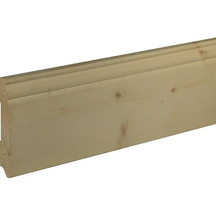 Podna kutna lajsna SF269 - 2,4 m x 1,8 cm x 12 cm, Smreka / bor - Pogled s lijeve strane