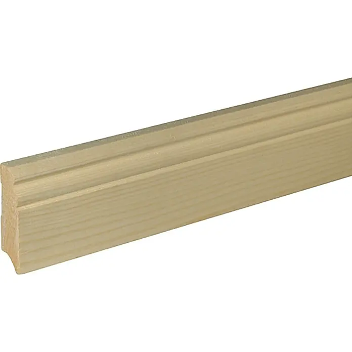 Podna kutna lajsna SF270 - 2,4 m x 1,8 cm x 7 cm, Smreka / bor - Pogled s lijeve strane