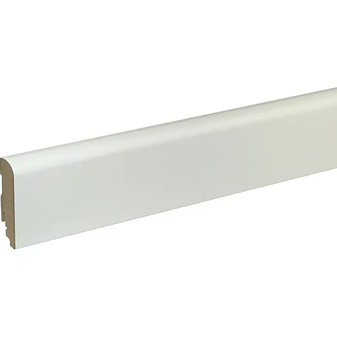 Podna kutna lajsna FU88L - Bijele boje, 2,4 m x 19 mm x 70 mm, Lakirano - Pogled s lijeve strane