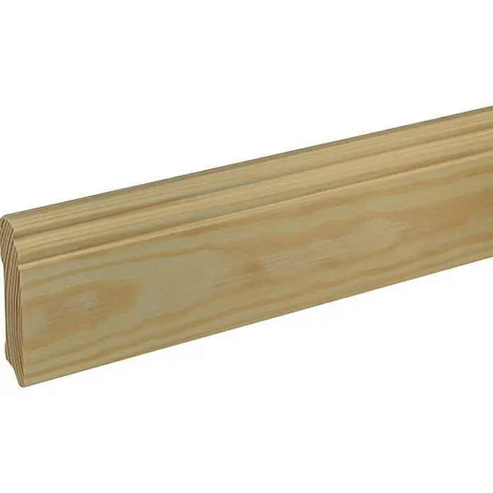 Podna kutna lajsna SF280 - 2,4 m x 1,9 cm x 9,6 cm, Smreka-bor - Pogled s lijeve strane
