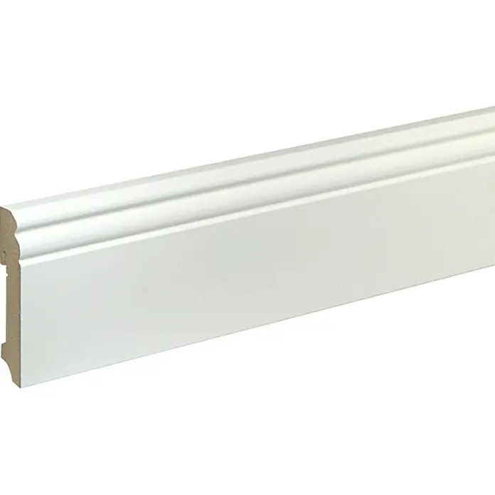 Podna kutna lajsna FU94L - Bijele boje, 2,4 m x 19 mm x 93 mm, Lakirano - Pogled s lijeve strane