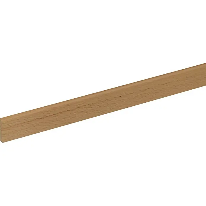Masivna letvica - 2,4 m x 5 mm x 29 mm, Prirodna bukva, Lakirano - Pogled s lijeve strane