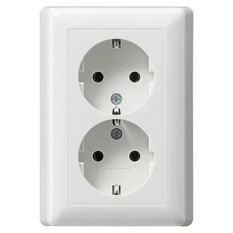 Gira System 55 Doppelsteckdose