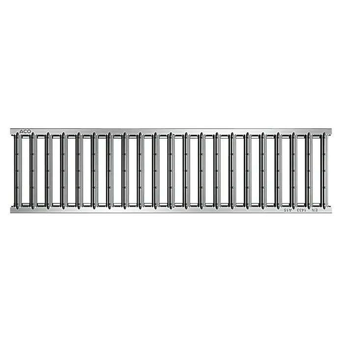 ACO Galaline Stegrost - 50 x 13,5 x 2,1 cm, Schlitzbreite: 12 mm, Stahl - Linke Seitenansicht