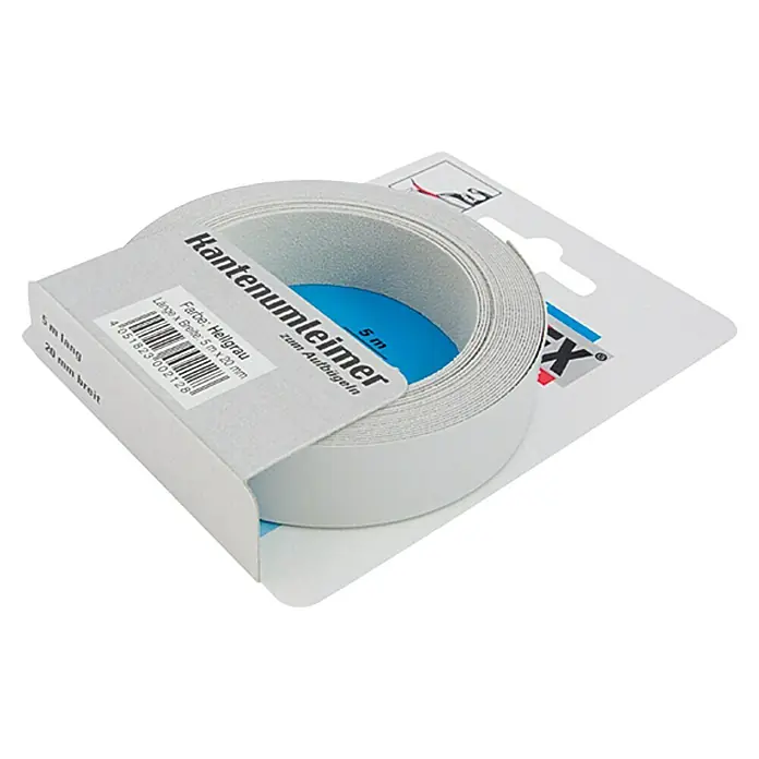 Kantoflex Kantenband - Lichtgrijs, l x b: 5 m x 20 mm - Zijaanzicht rechts