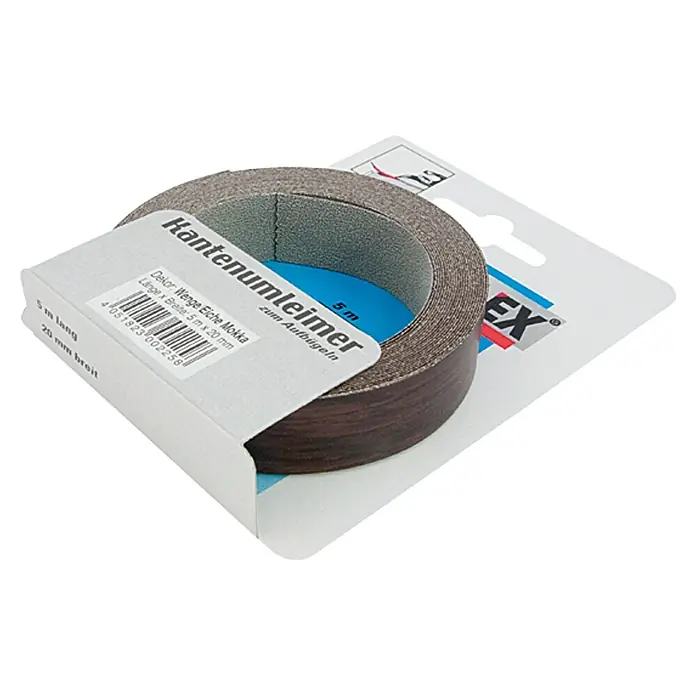 Kantoflex Kantenband - Eiken mokka, l x b: 5 m x 20 mm - Zijaanzicht rechts