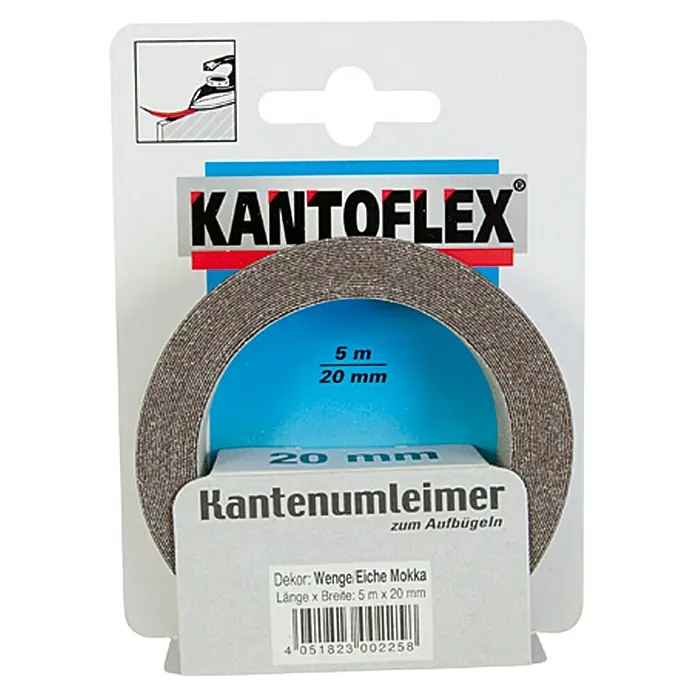 Kantoflex Kantenband - Eiken mokka, l x b: 5 m x 20 mm - Vooraanzicht