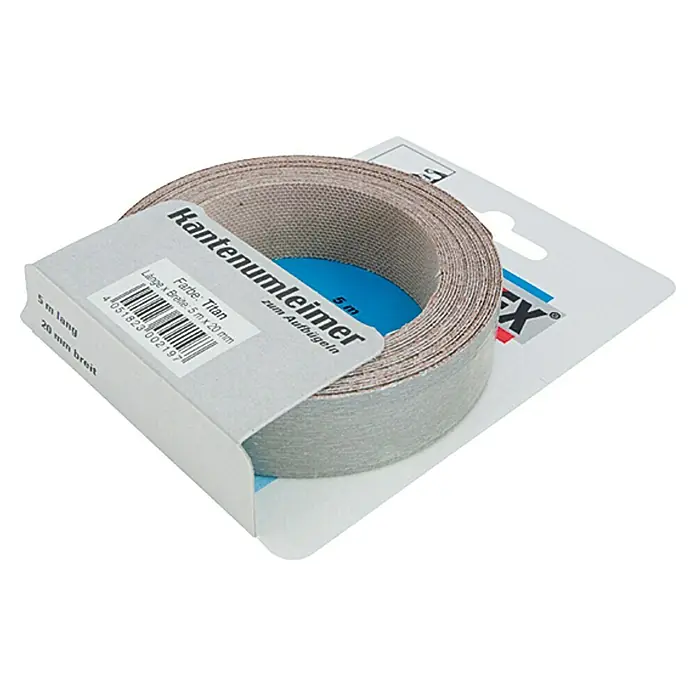 Kantoflex Kantenband - Titanium, l x b: 5 m x 20 mm - Zijaanzicht rechts