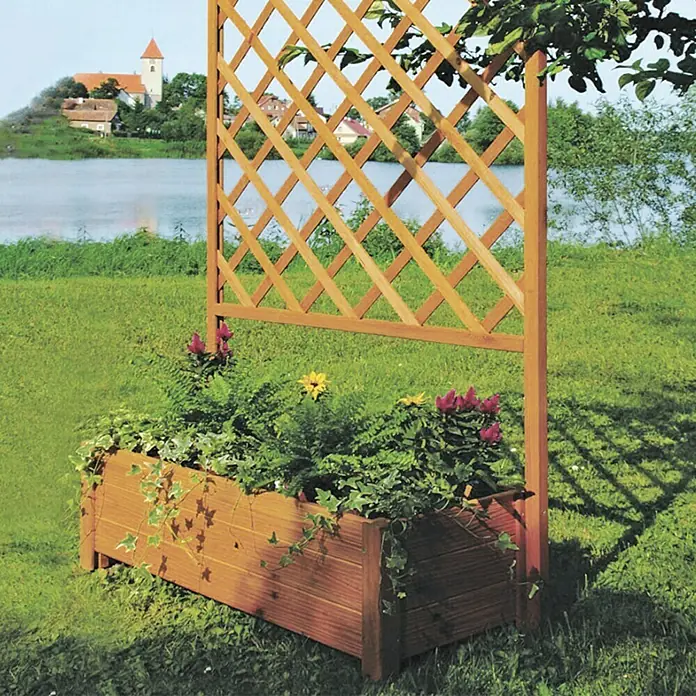 Blumenkasten - Außenmaß (L x B x H): 105 x 40 x 160 cm, Holz, Kiefer