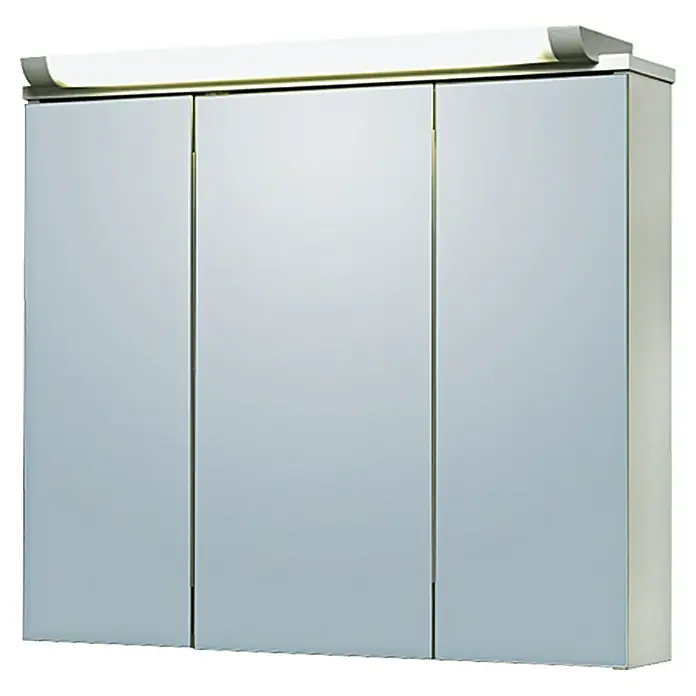 Riva Spiegelschrank Fusio - B x H: 72,5 x 66 cm, Mit Beleuchtung, MDF, Weiß