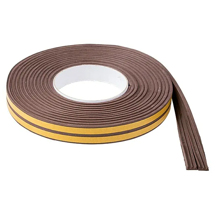 KÄLTESTOPP Brtvena traka za prozore i vrata E-profil - Smeđe boje, 10 m x 9 mm x 4 mm, Širine otvora 1 – 3,5 mm