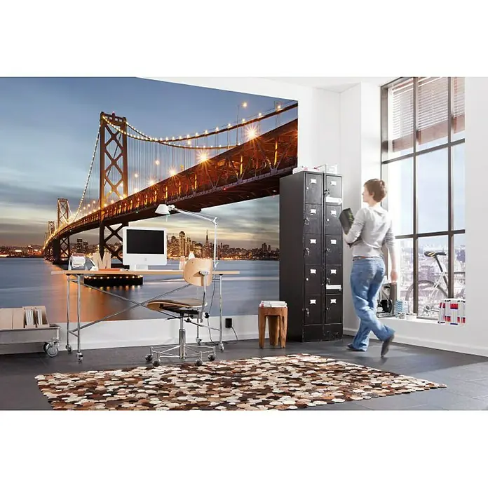 Komar Foto tapeta Baybridge - 8 -dij., Š x V: 368 x 254 cm, Papir - Živopisni prikaz