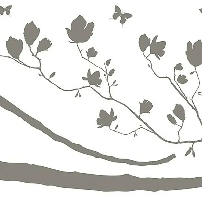 Komar Dekosticker - Arabesque, Silber, 100 x 70 cm - Vorderansicht