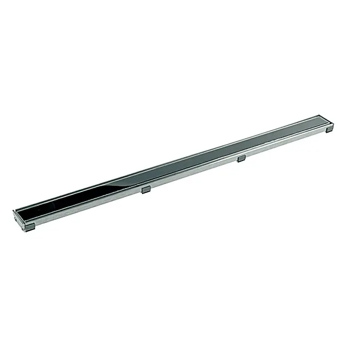 Camargue Podna tuš kanalica - Crne boje, Materijal rešetke: ESG staklo, 70 cm
