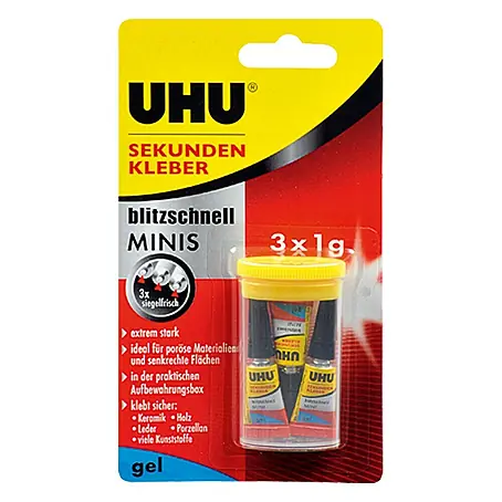 UHU  Sekundenkleber Blitzschnell Minis