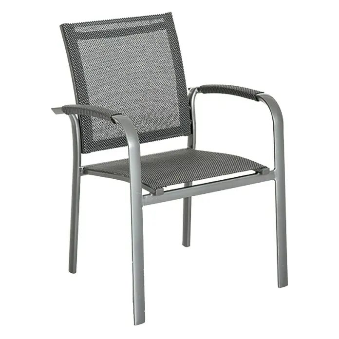 Sunfun Maja Silla apilable - Antracita, L x An x Al: 59 x 59,5 x 88 cm