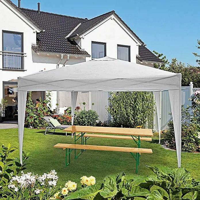 Sunfun Faltpavillon Easy Up - Grau, 3 x 3 m