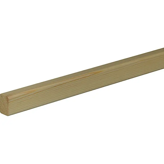 Profiles and more Drvena letvica - 1 m x 29 mm x 19 mm, Smreka-bor, Neobrađeno - Pogled s lijeve strane