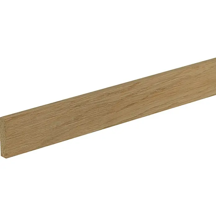 Pravokutna letva - 2,4 m x 4 cm x 1 cm, Hrast, Neobrađeno - Pogled s lijeve strane