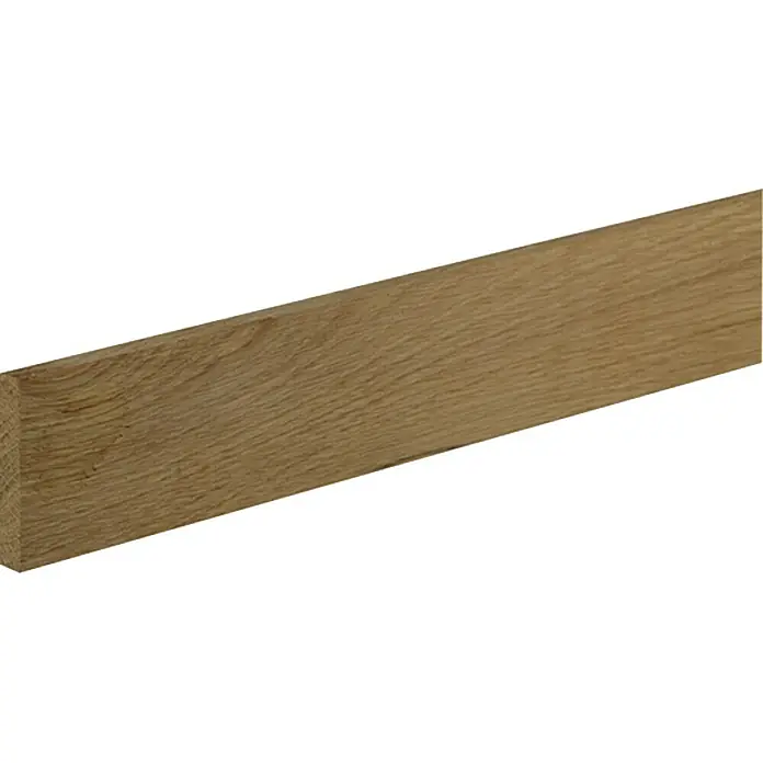 Listón rectangular - 2,4 m x 6 cm x 1 cm, Roble, Sin tratar