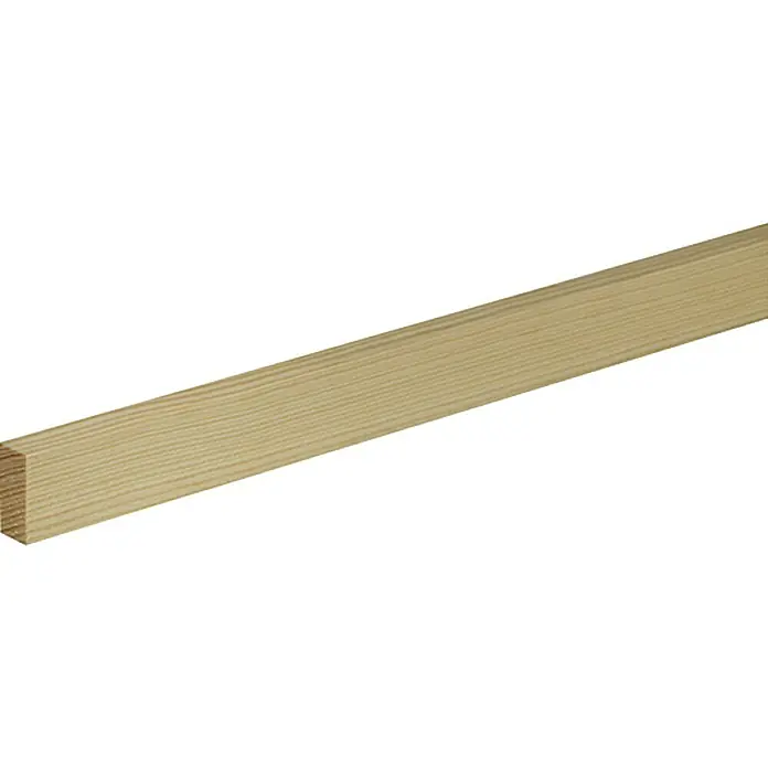 Profiles and more Ravni profil - 1 m x 29 mm x 13 mm, Smreka-bor, Neobrađeno - Pogled s lijeve strane