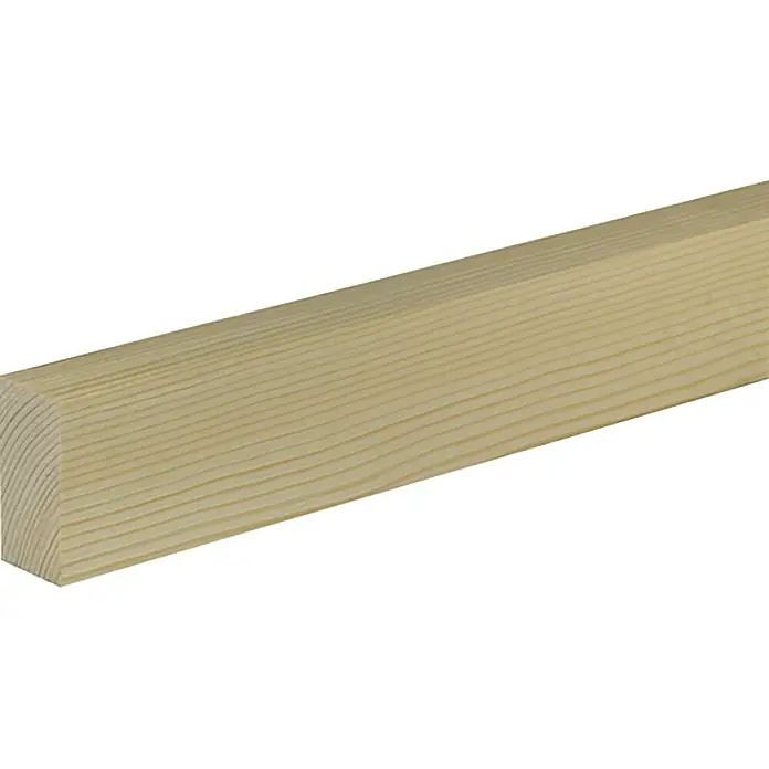 Profiles and more Ravni profil - 1 m x 60 mm x 29 mm, Smreka-bor, Neobrađeno - Pogled s lijeve strane