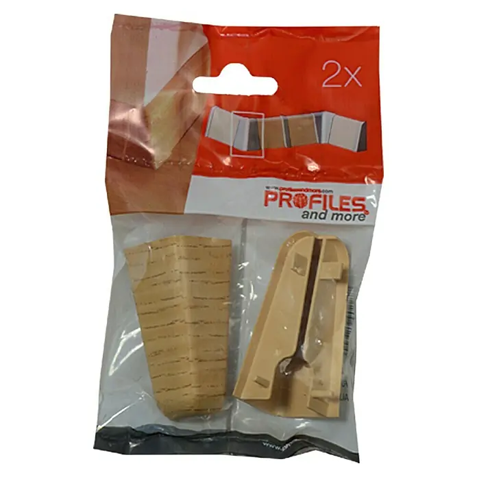 Profiles and more Vanjski kutnik za lajsne FU60L - Prirodna hrastovina, 2 kom - Pogled s lijeve strane