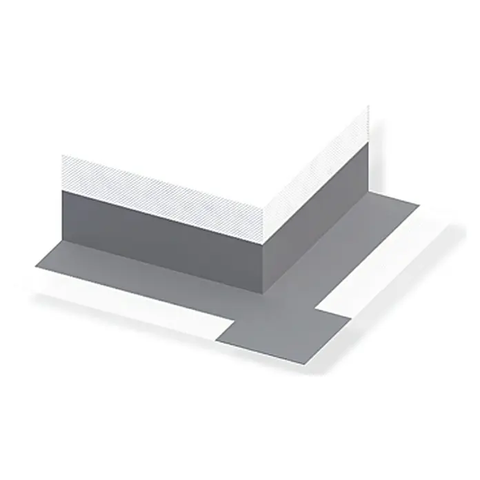 Dichtband Profi - Kunststoff, Außenecke 90°, 12,5 x 16,2 x 6 cm - Linke Seitenansicht
