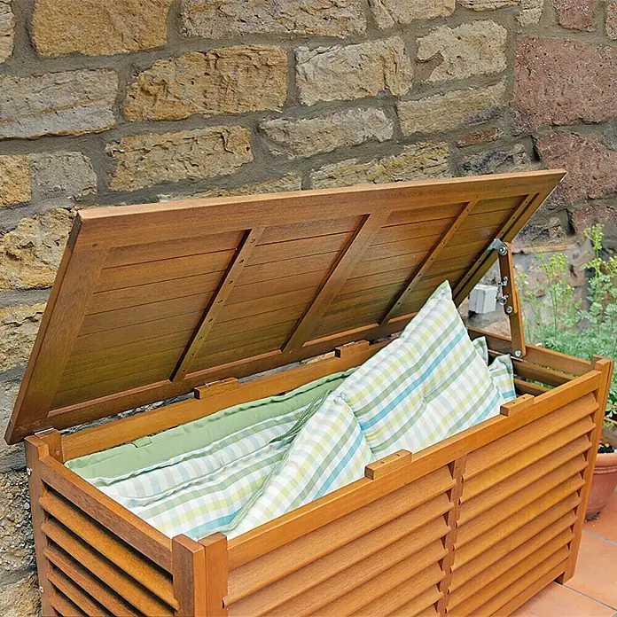 Sunfun Diana Garten-Aufbewahrungsbox - Braun, 127 x 51 x 62 cm, Holz