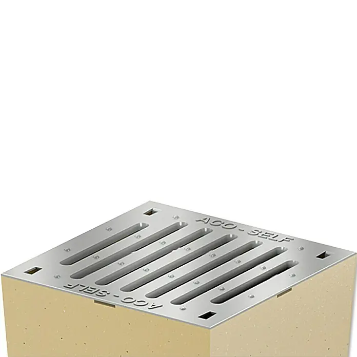 ACO Self Stegrost - 25 x 25 x 0,3 cm, Verzinkt - Ansicht von oben