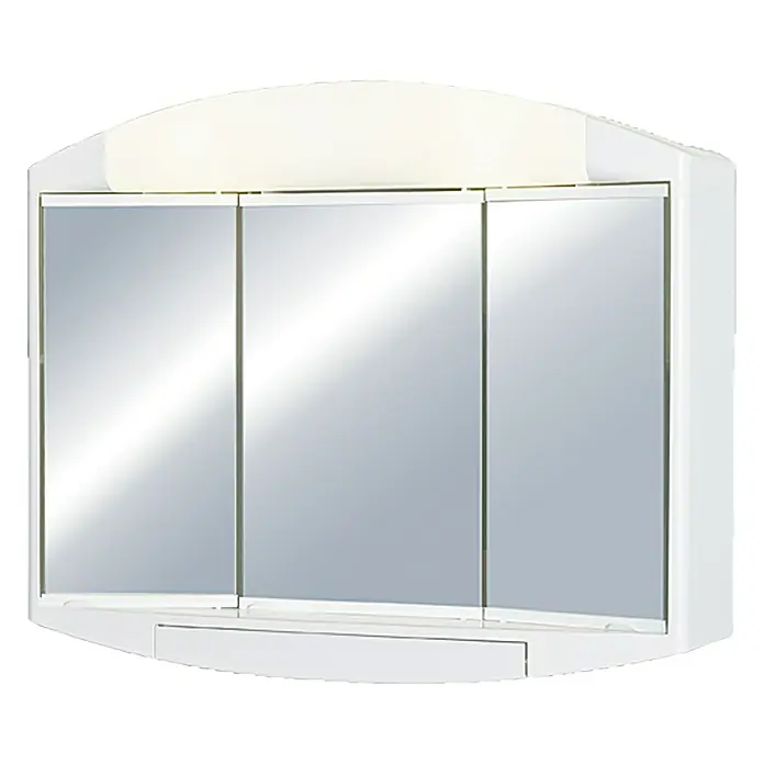 Jokey Spiegelschrank Elda - B x H: 59 x 49 cm, Mit Beleuchtung, Kunststoff, Weiß