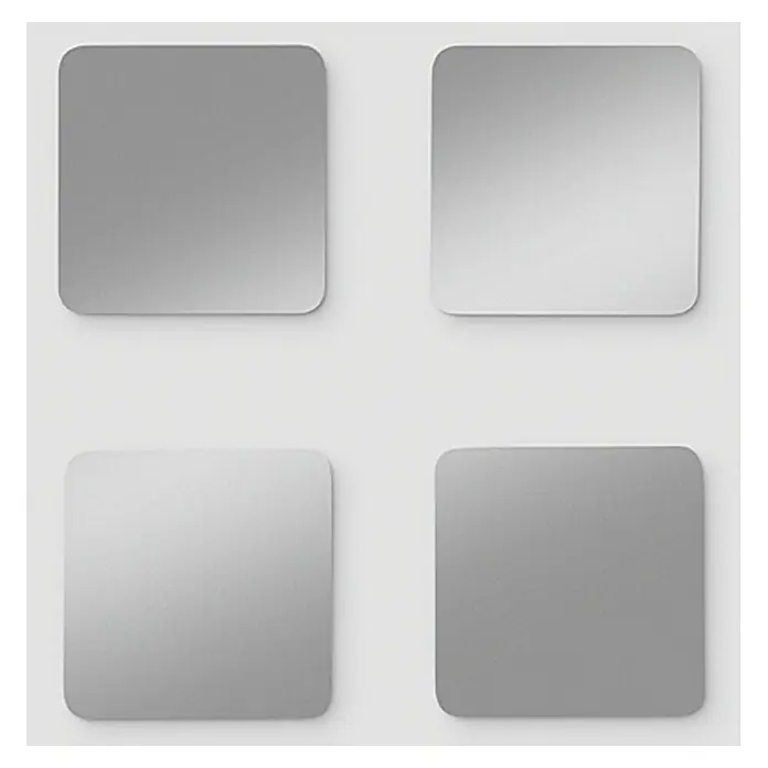Riva Spiegelfliesen-Set Flag 5 - 4 Stk., 20 x 20 cm, Quadratisch - Vorderansicht