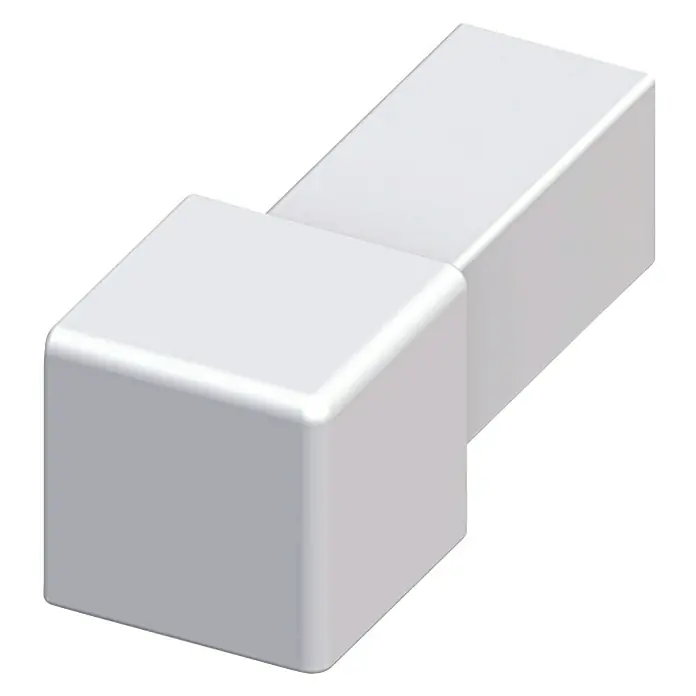 Quadroeck - Aluminium, Silber, Höhe: 8 mm - Linke Seitenansicht